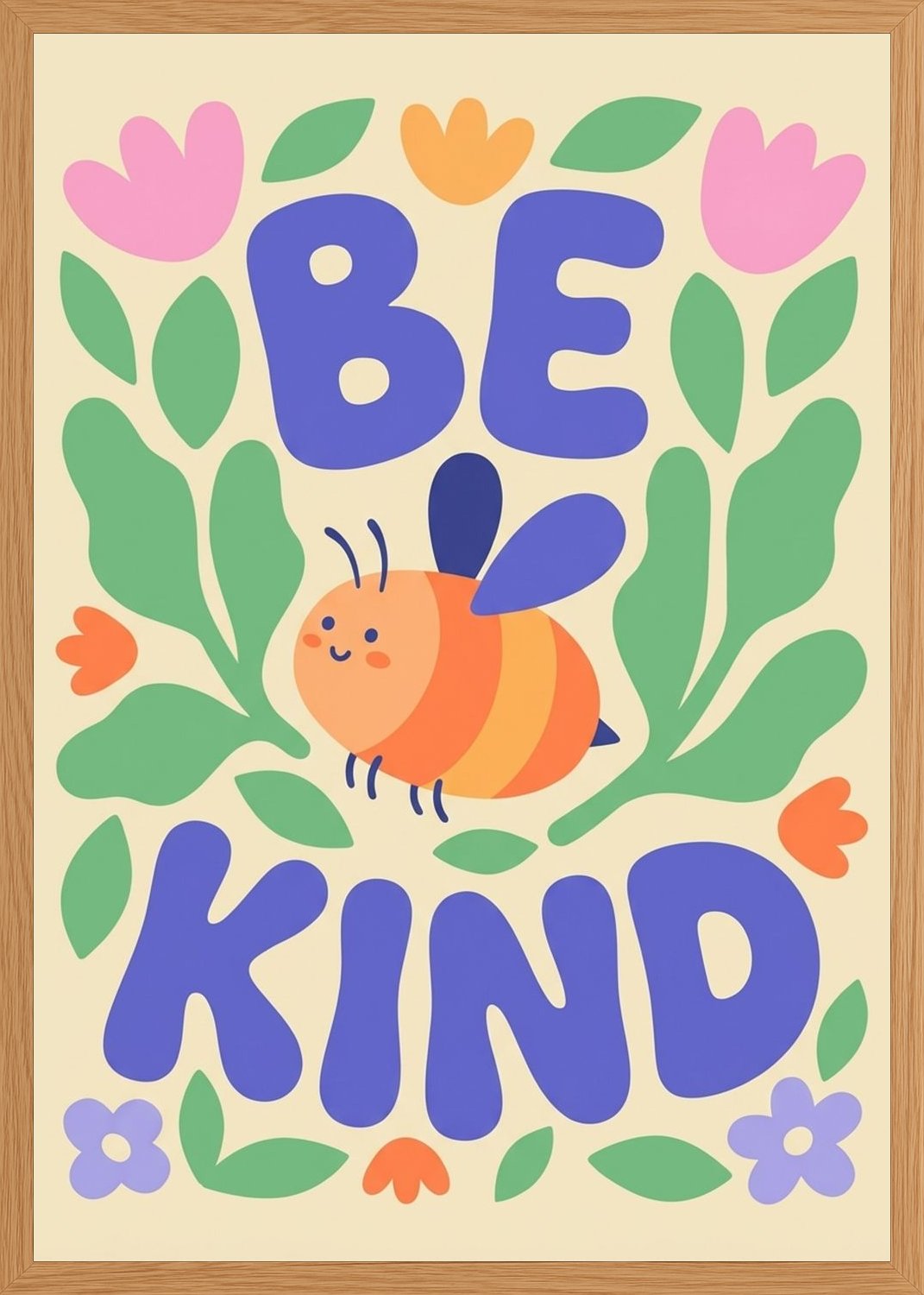 Poster in oak frame