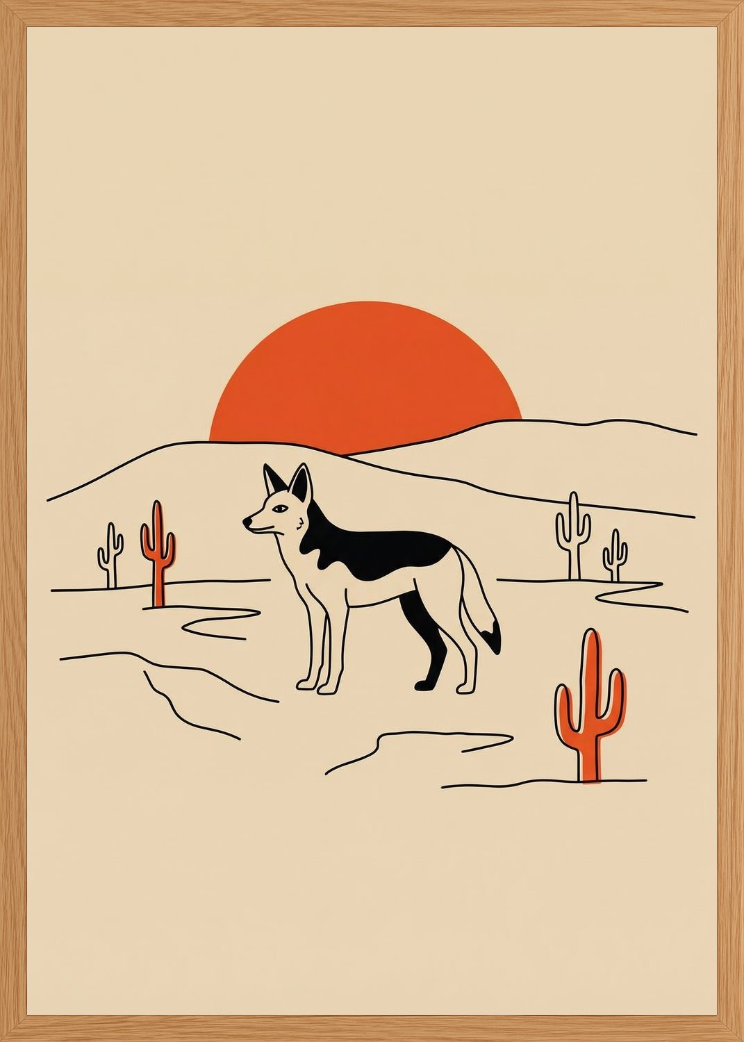 Poster in oak frame