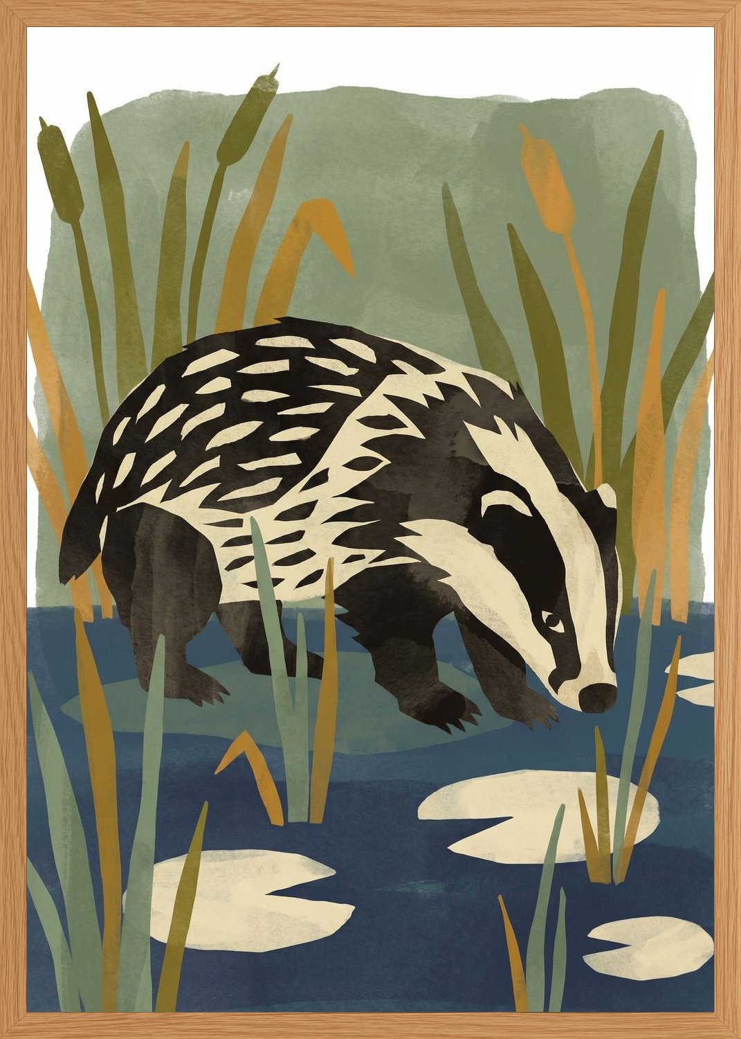 Poster in oak frame