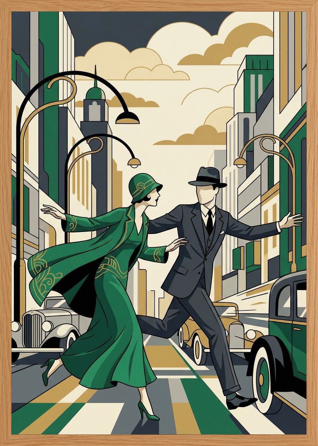 Poster in oak frame