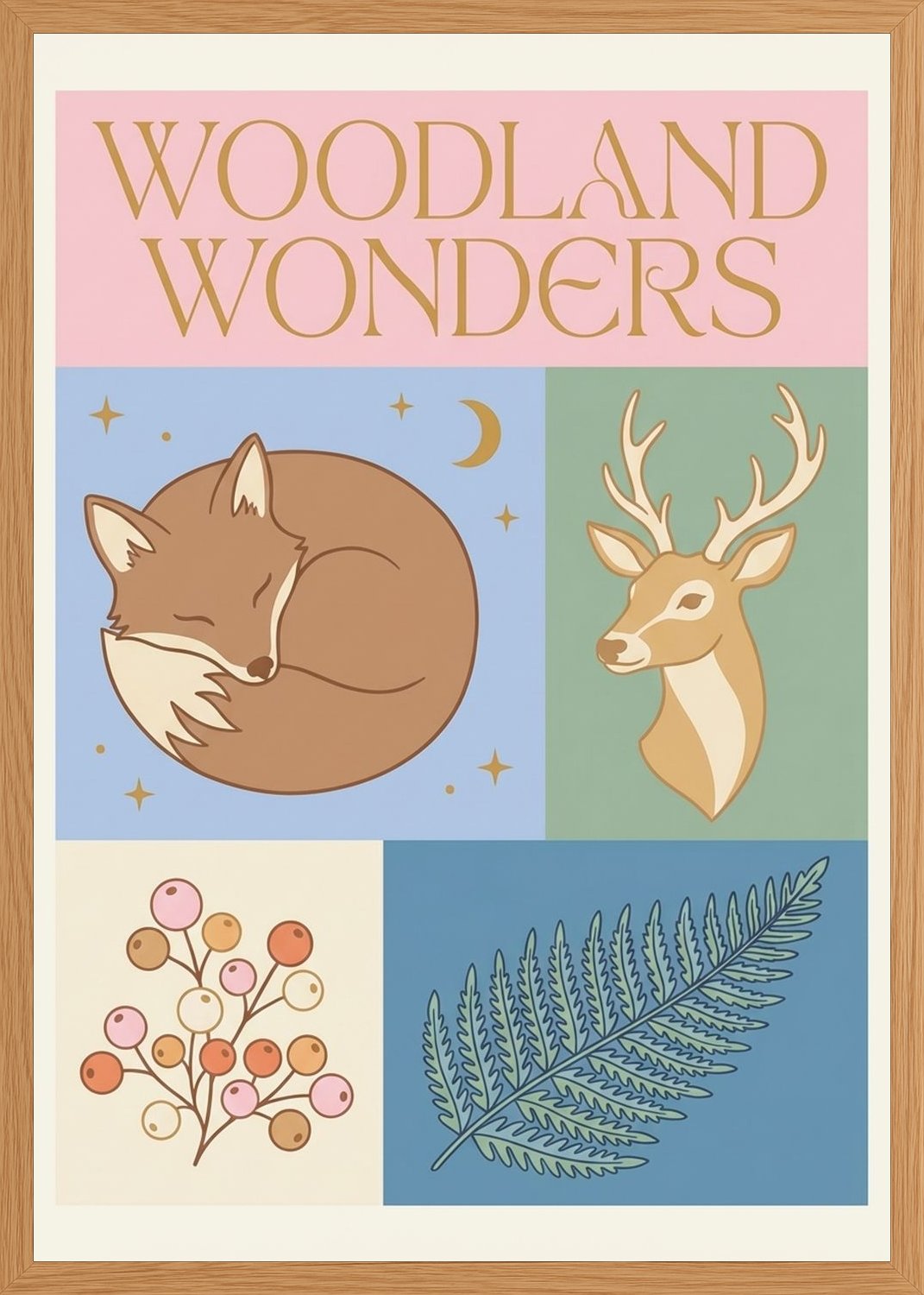 Poster in oak frame