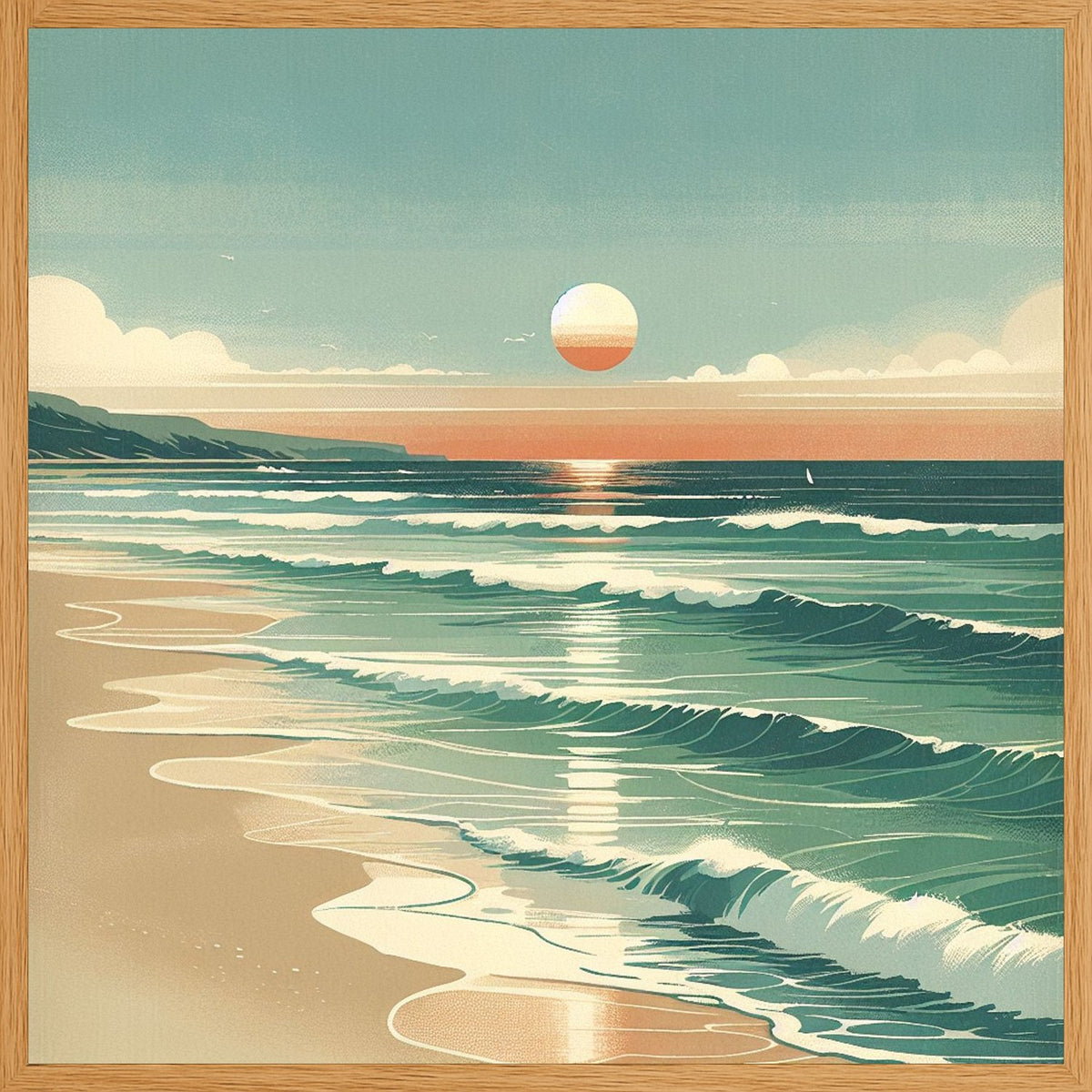 Poster in oak frame
