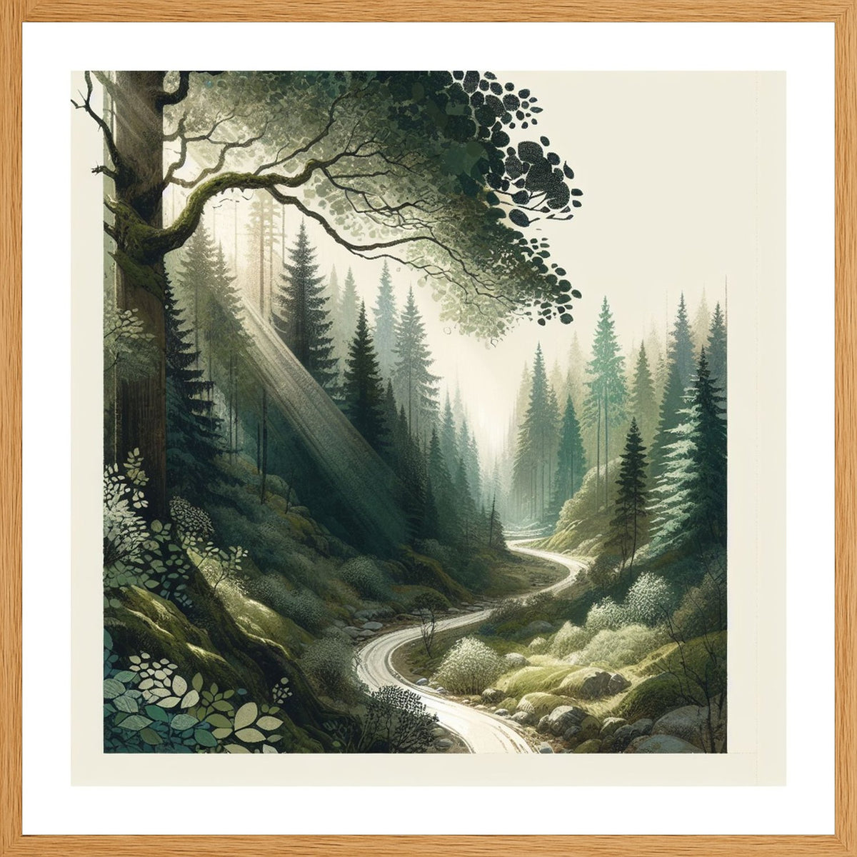 Poster in oak frame