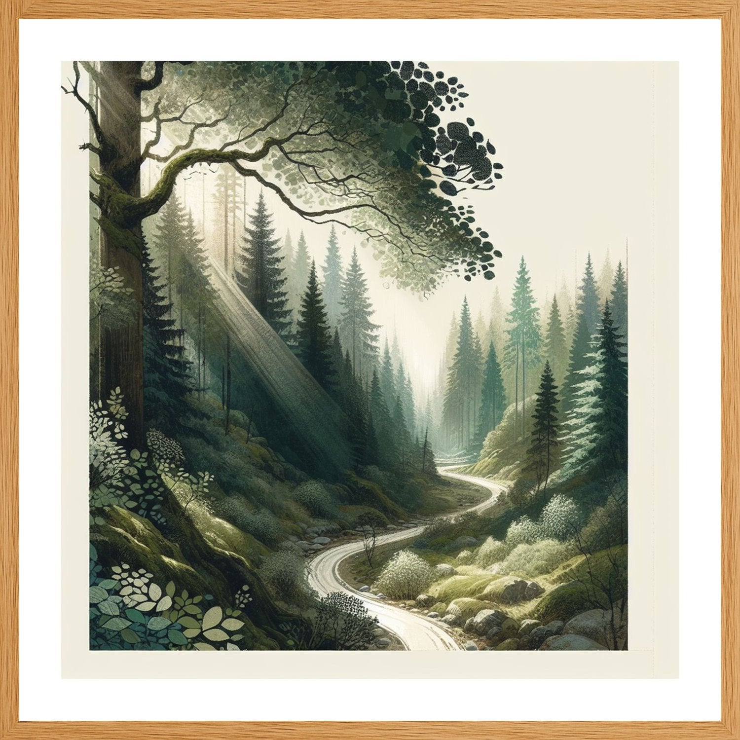 Poster in oak frame