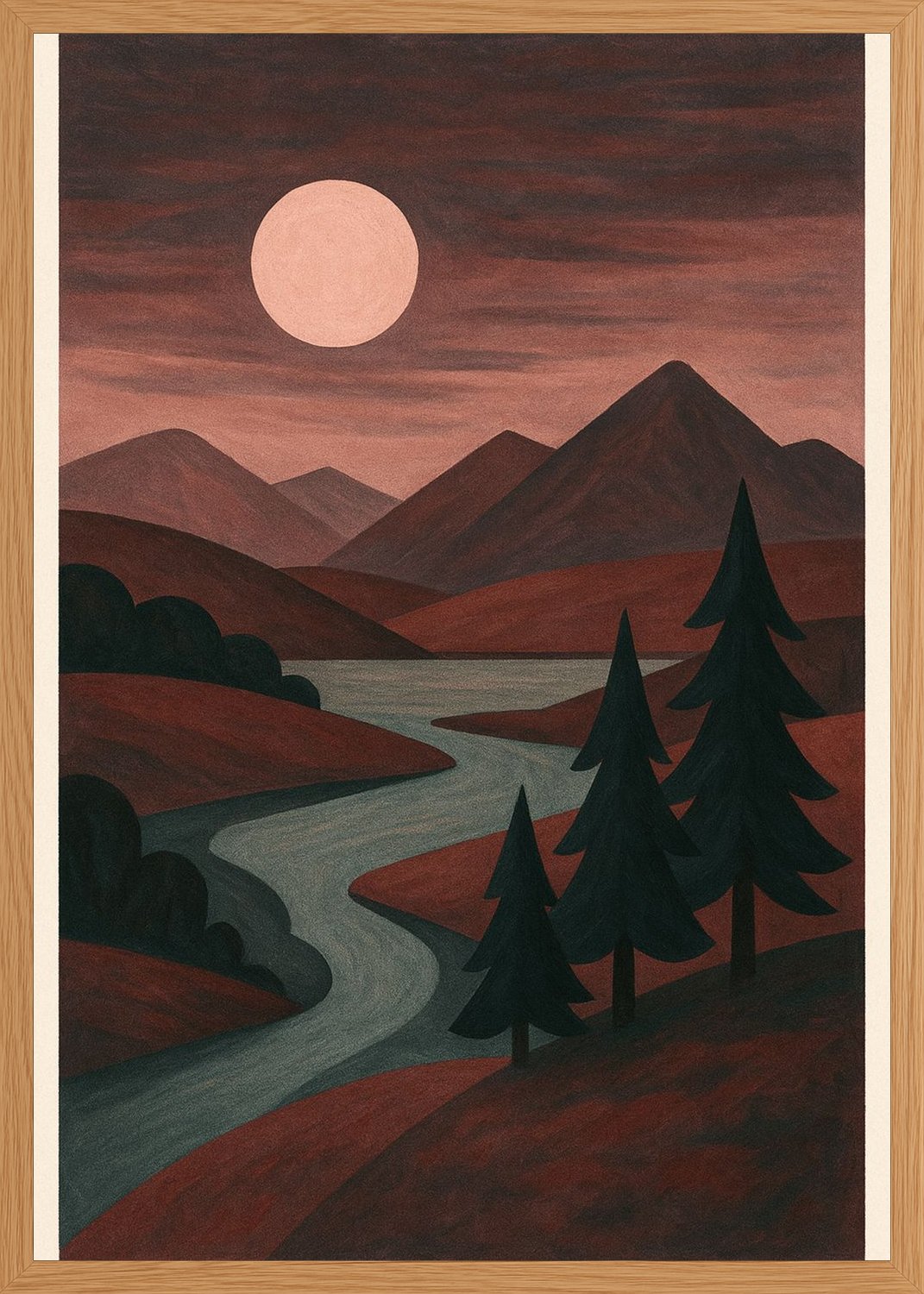 Poster in oak frame