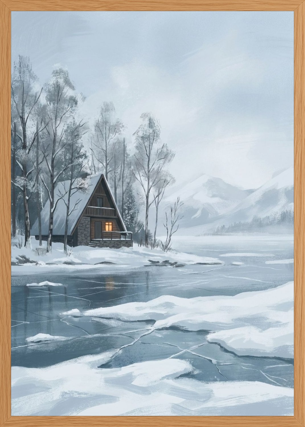 Poster in oak frame
