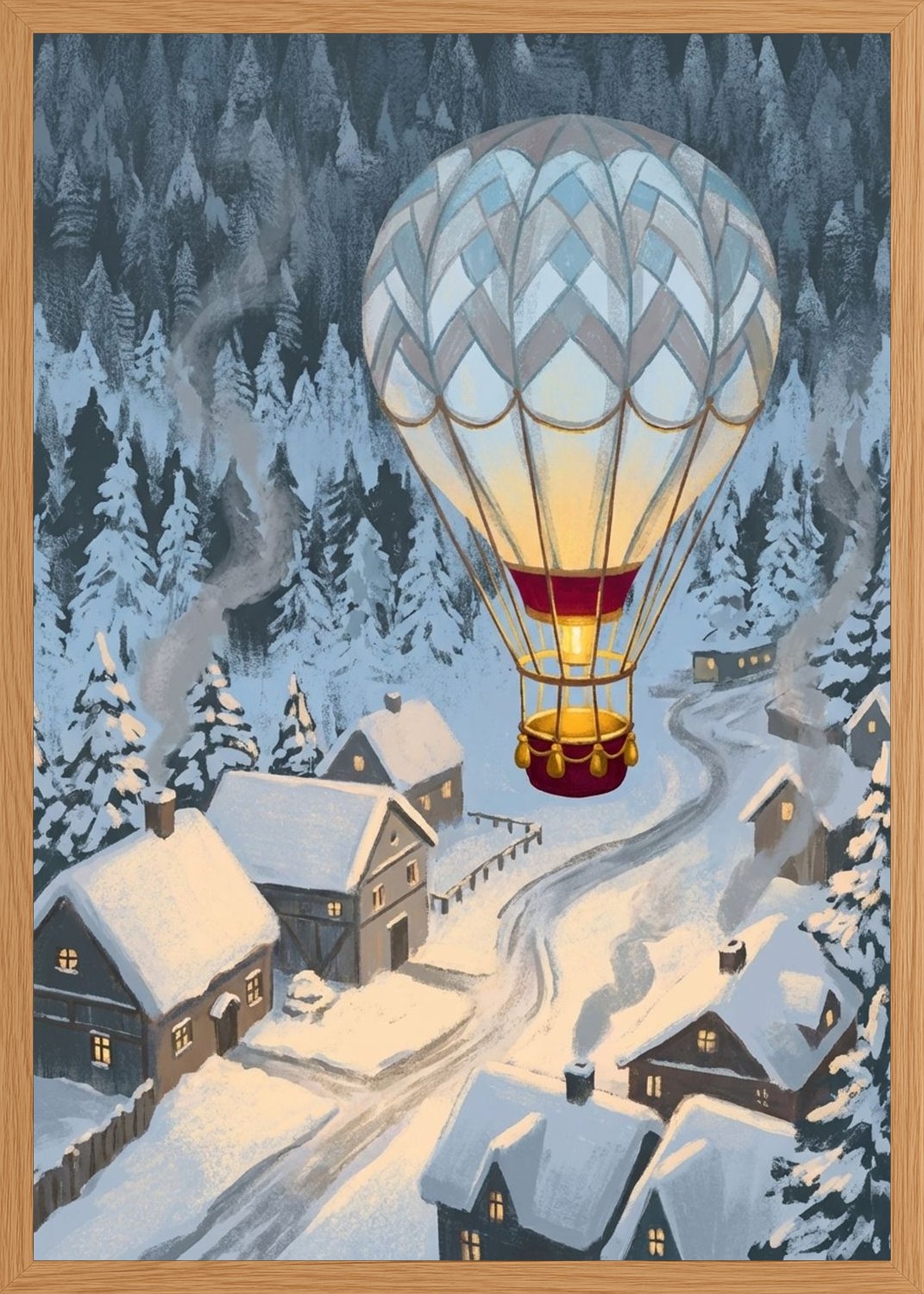 Poster in oak frame