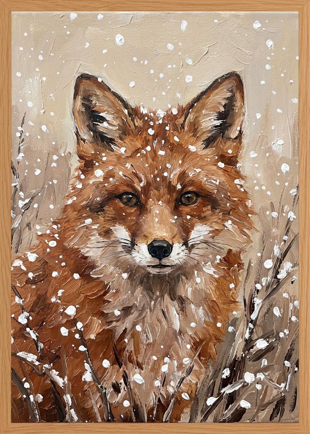 Poster in oak frame
