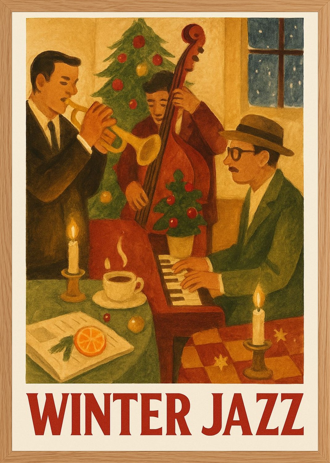 Poster in oak frame