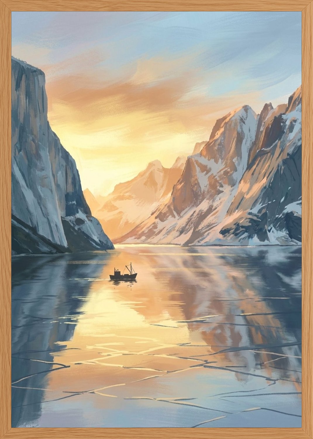 Poster in oak frame