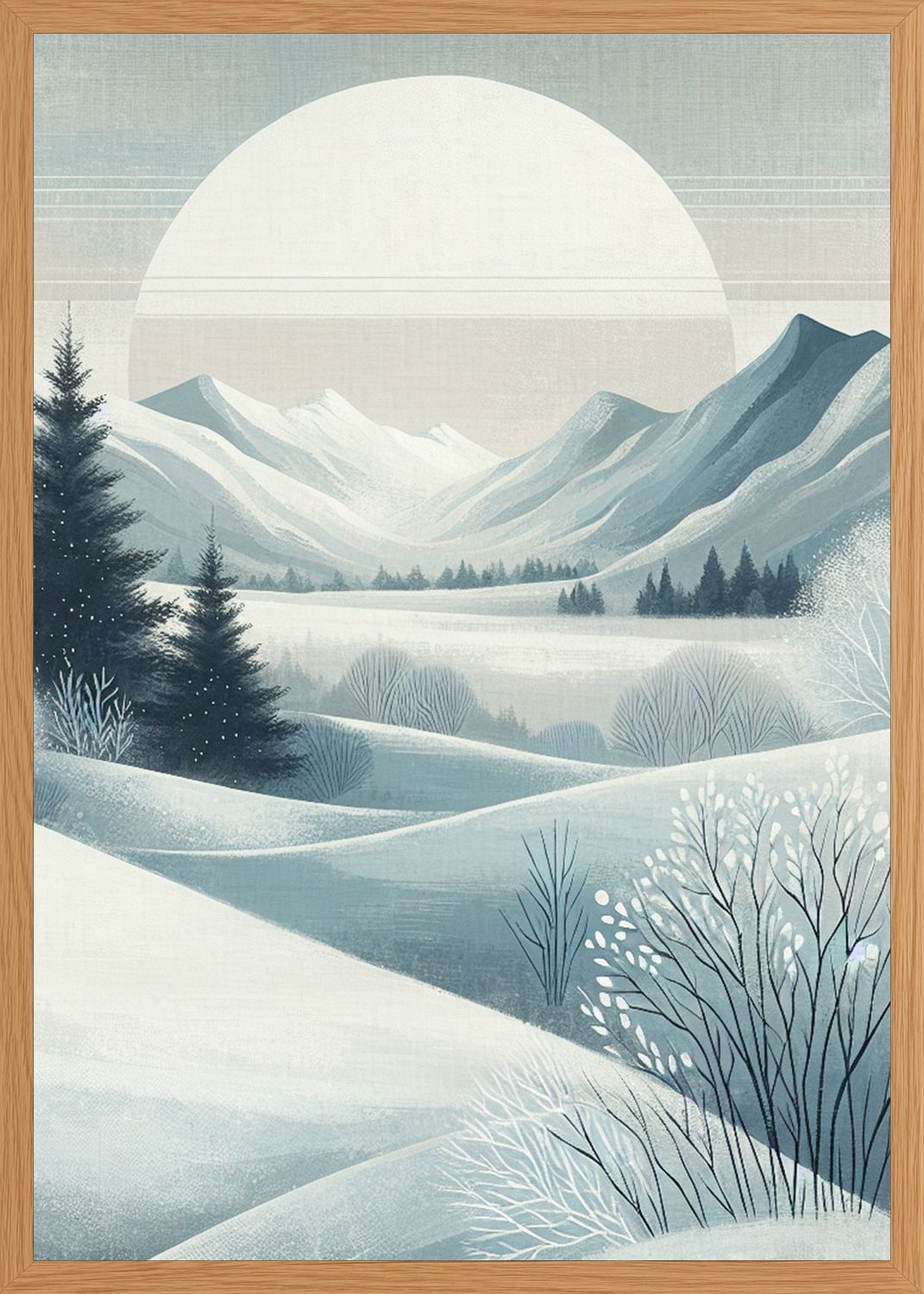 Poster in oak frame