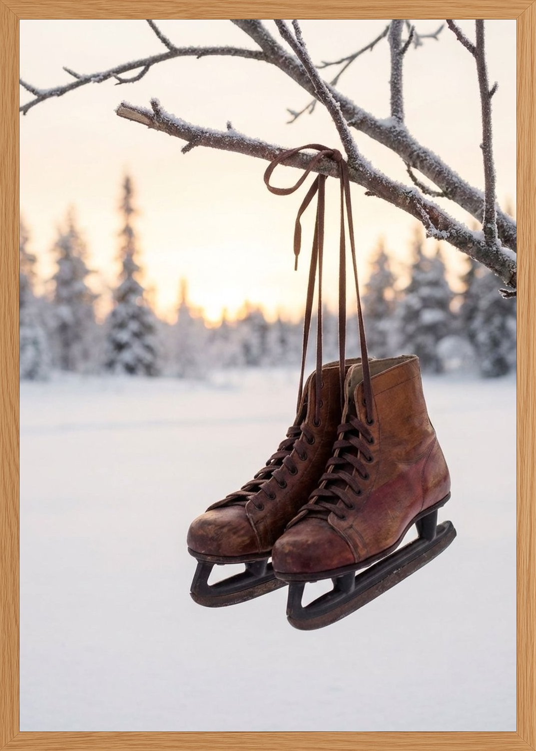 Poster in oak frame