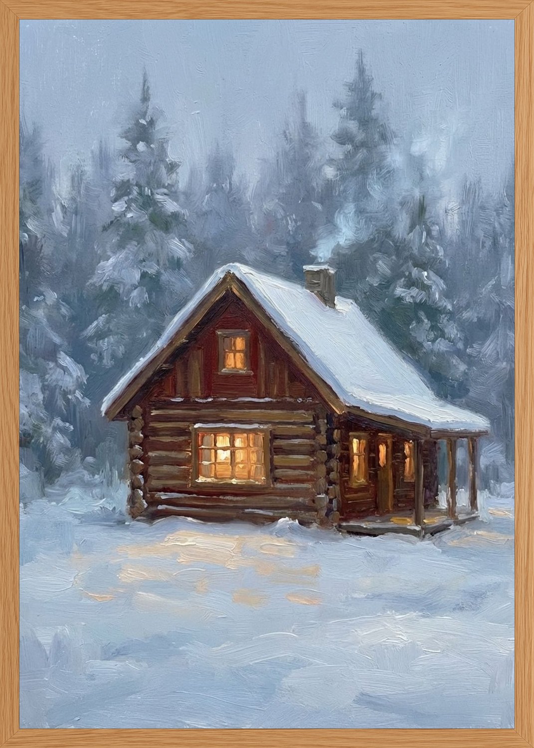 Poster in oak frame