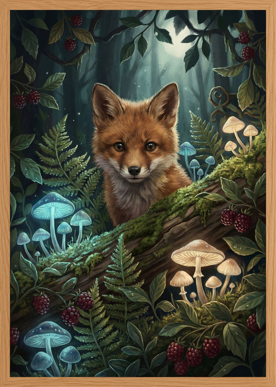 Poster in oak frame