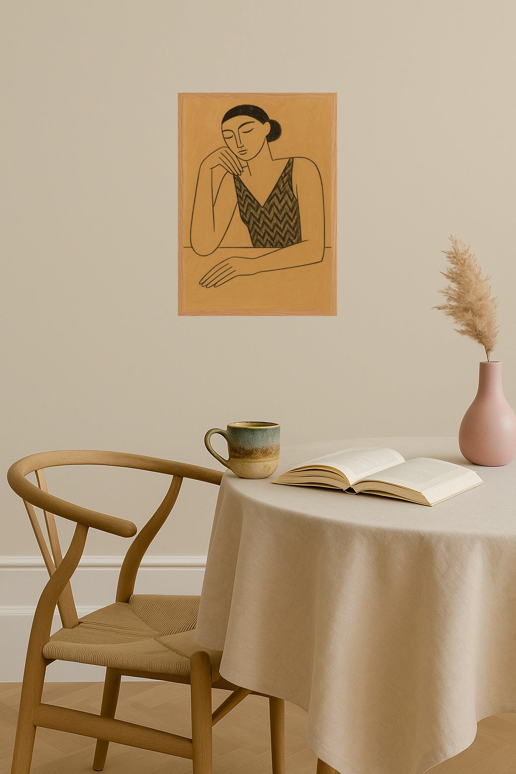 Poster mockup - Single poster in Nordic interior