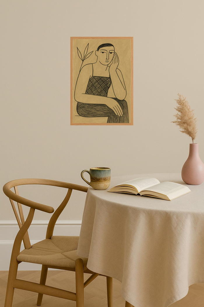 Poster mockup - Single poster in Nordic interior