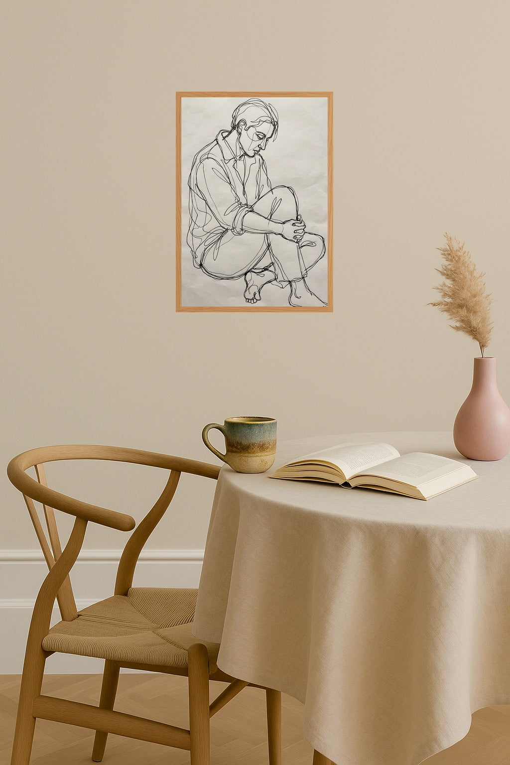 Poster mockup - Single poster in Nordic interior