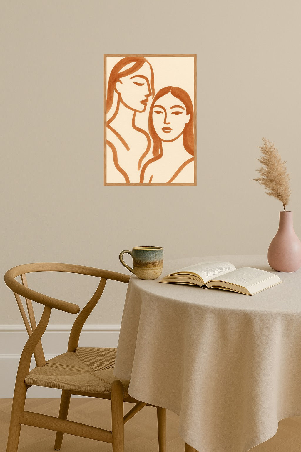 Poster mockup - Single poster in Nordic interior