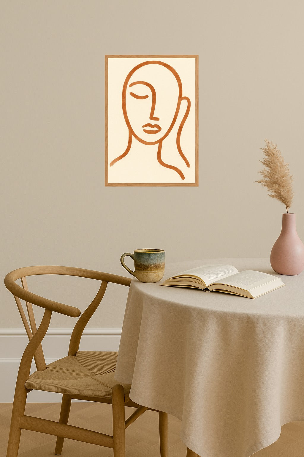 Poster mockup - Single poster in Nordic interior