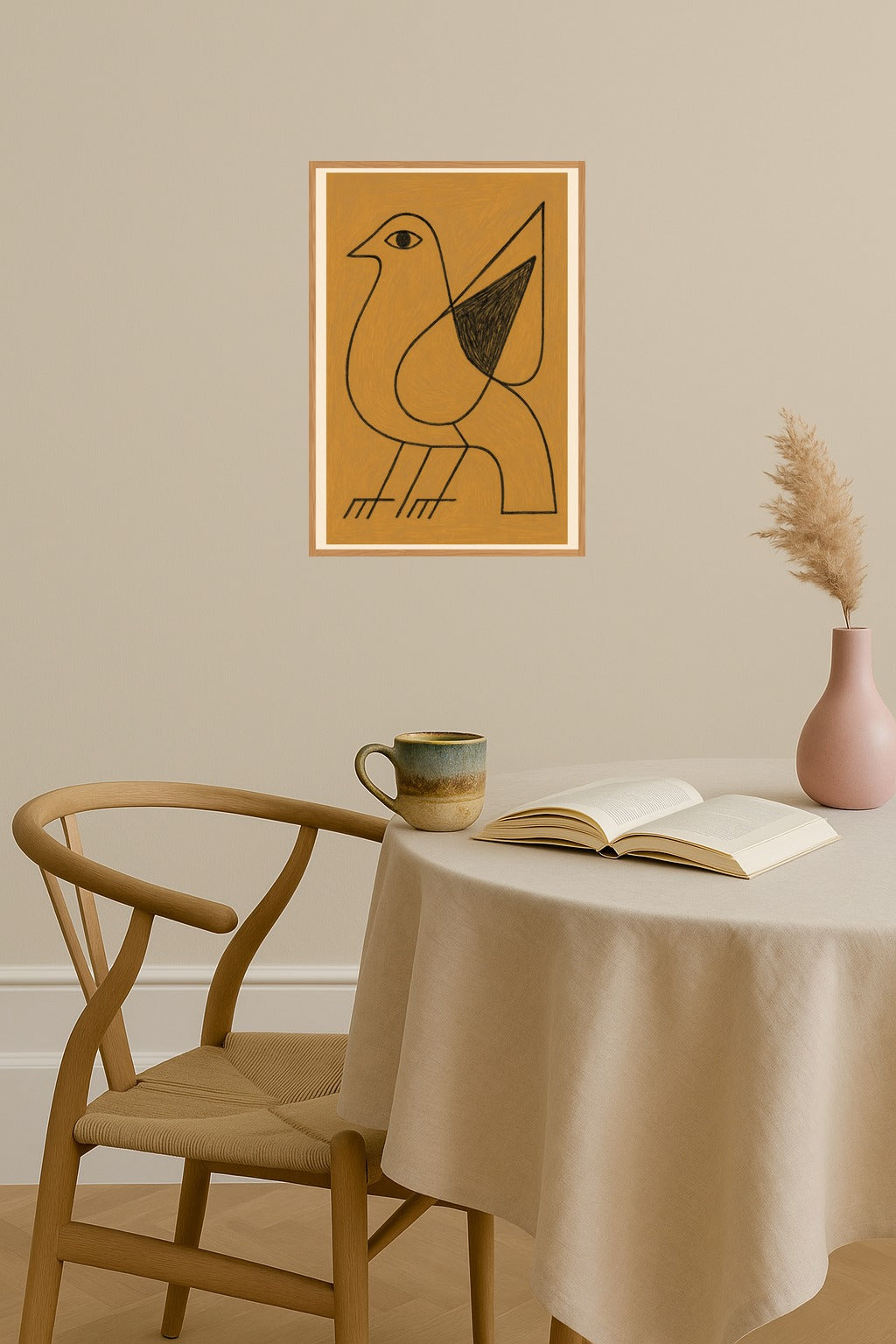 Poster mockup - Single poster in Nordic interior