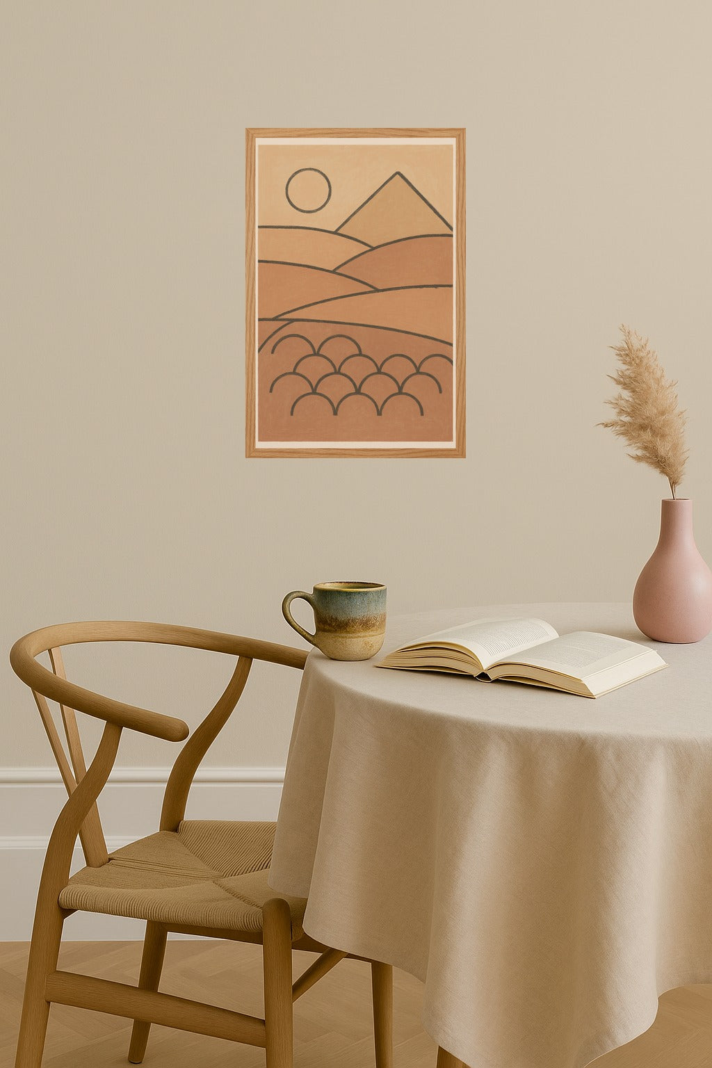 Poster mockup - Single poster in Nordic interior