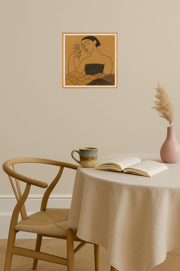 Poster mockup - Single poster in Nordic interior