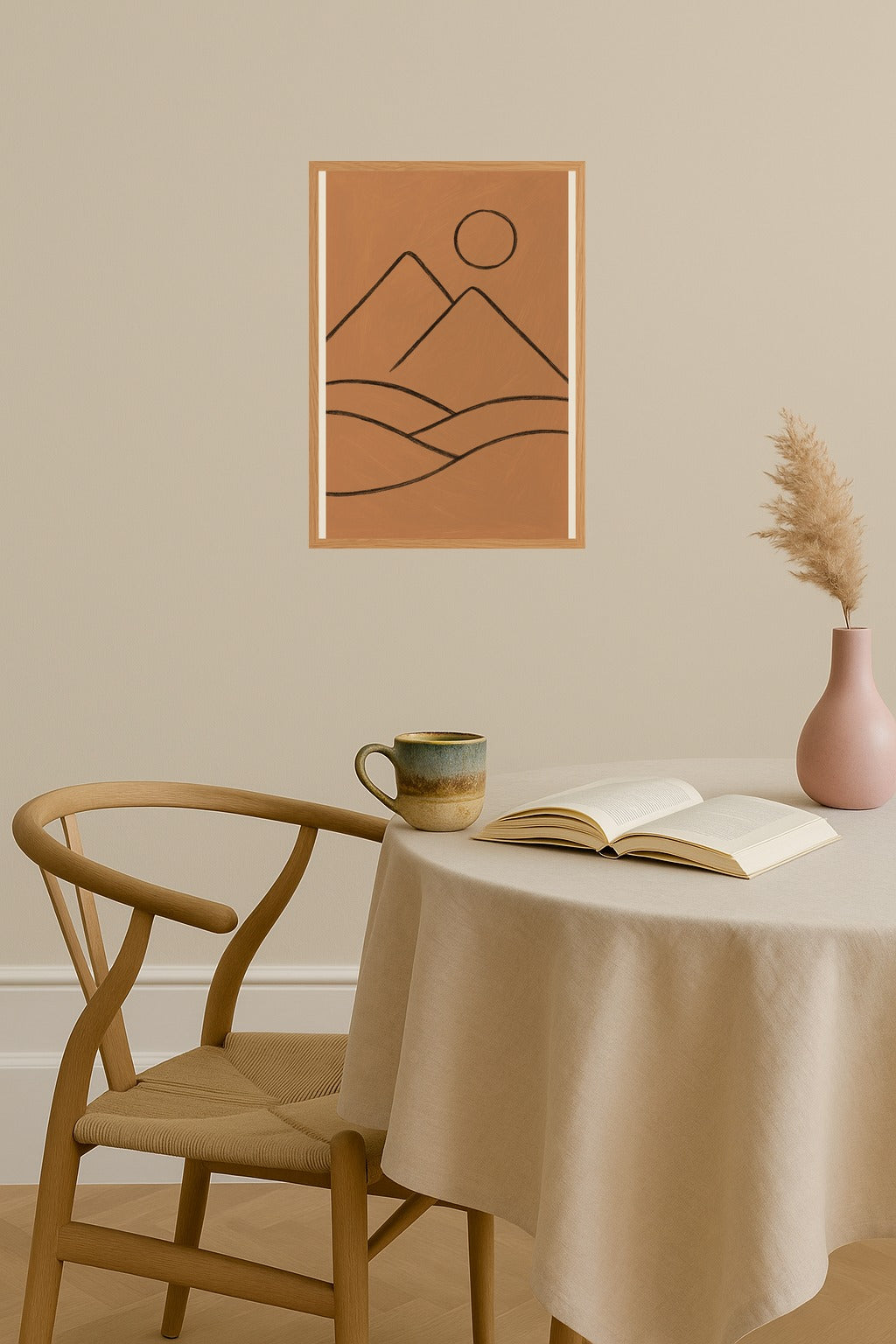 Poster mockup - Single poster in Nordic interior