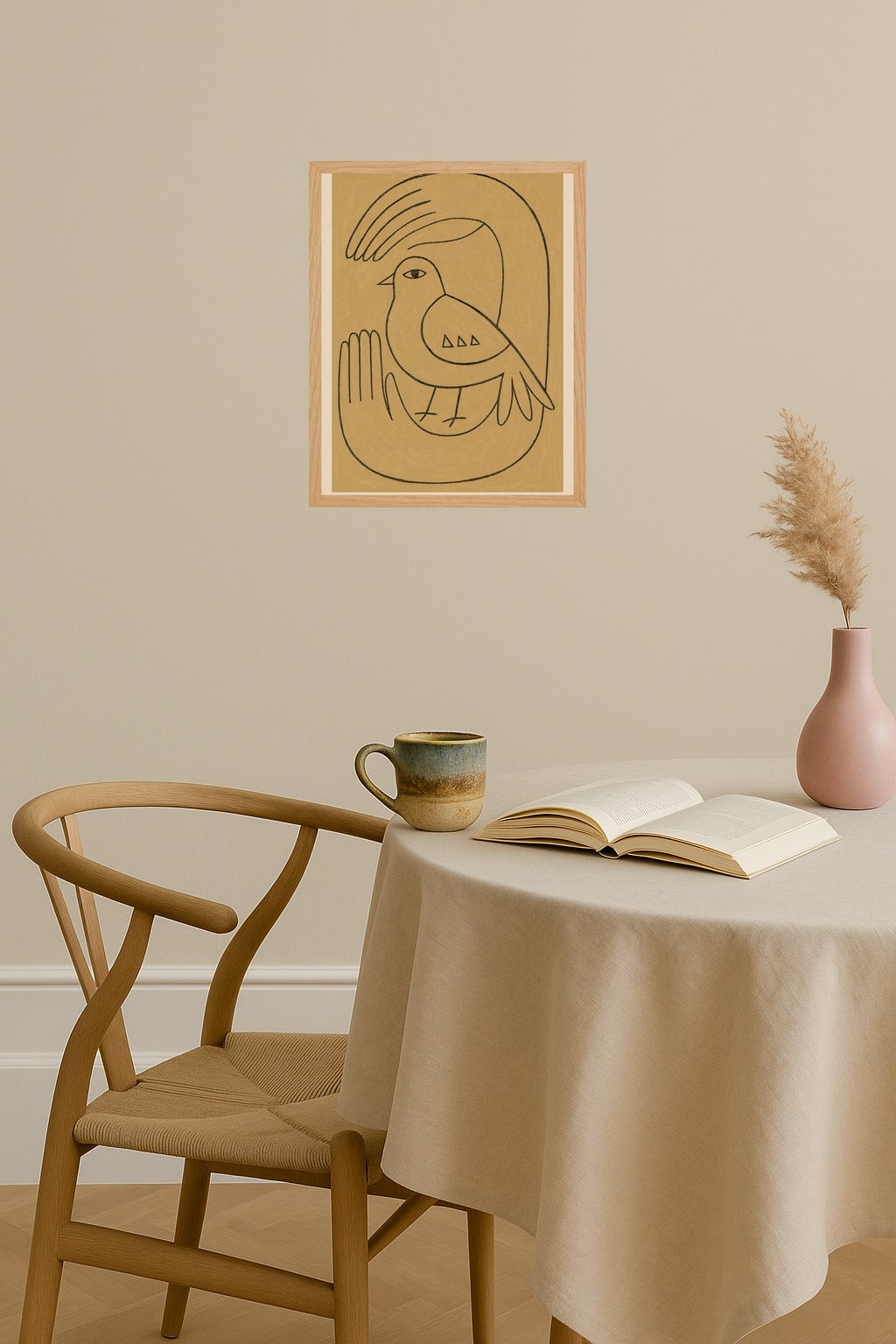 Poster mockup - Single poster in Nordic interior