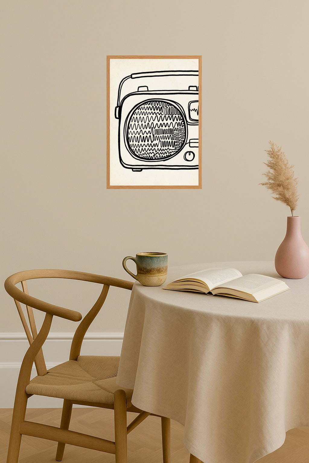 Poster mockup - Single poster in Nordic interior