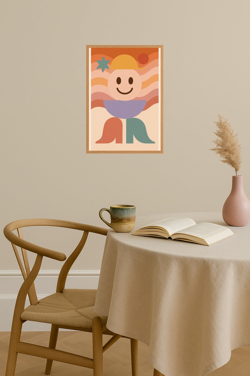 Poster mockup - Single poster in Nordic interior