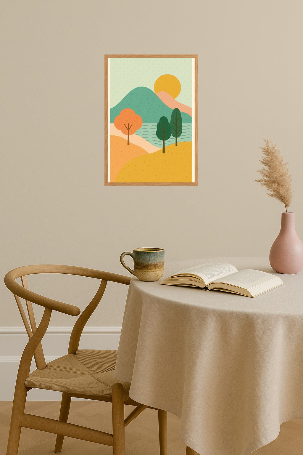 Poster mockup - Single poster in Nordic interior