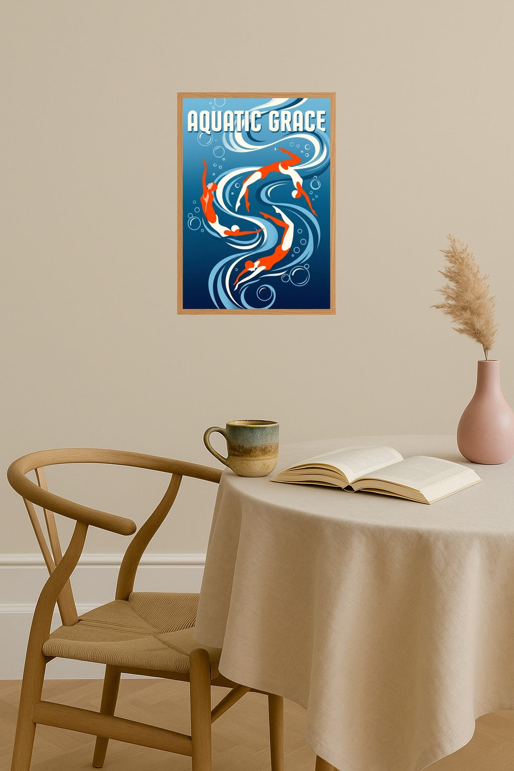 Poster mockup - Single poster in Nordic interior