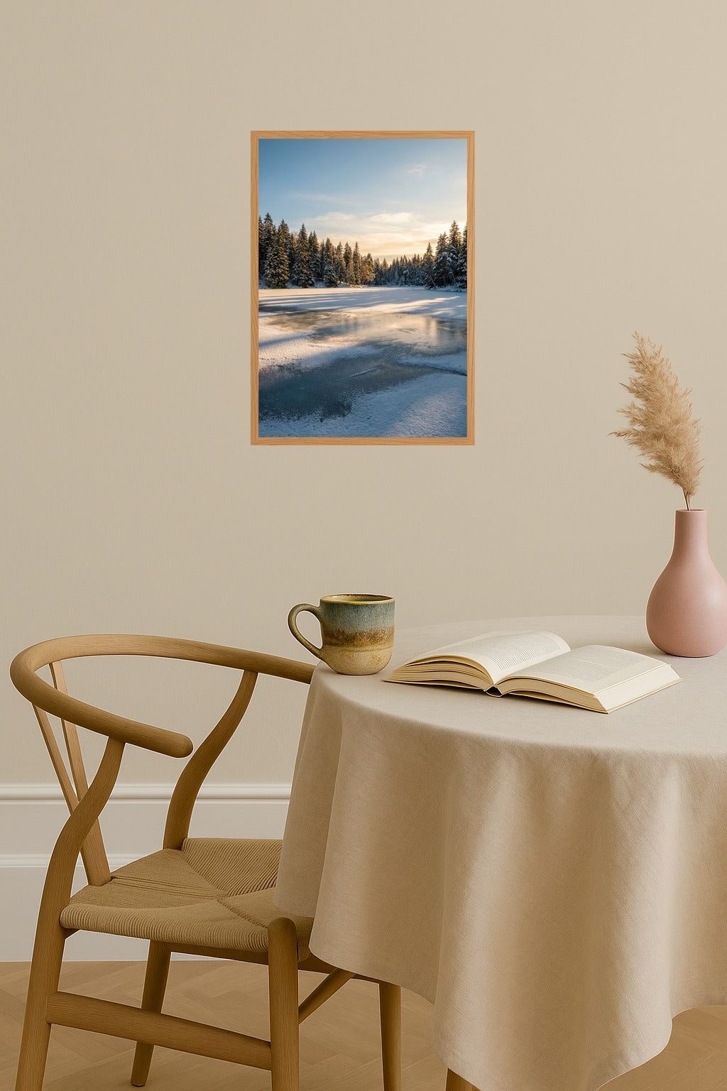 Poster mockup - Single poster in Nordic interior