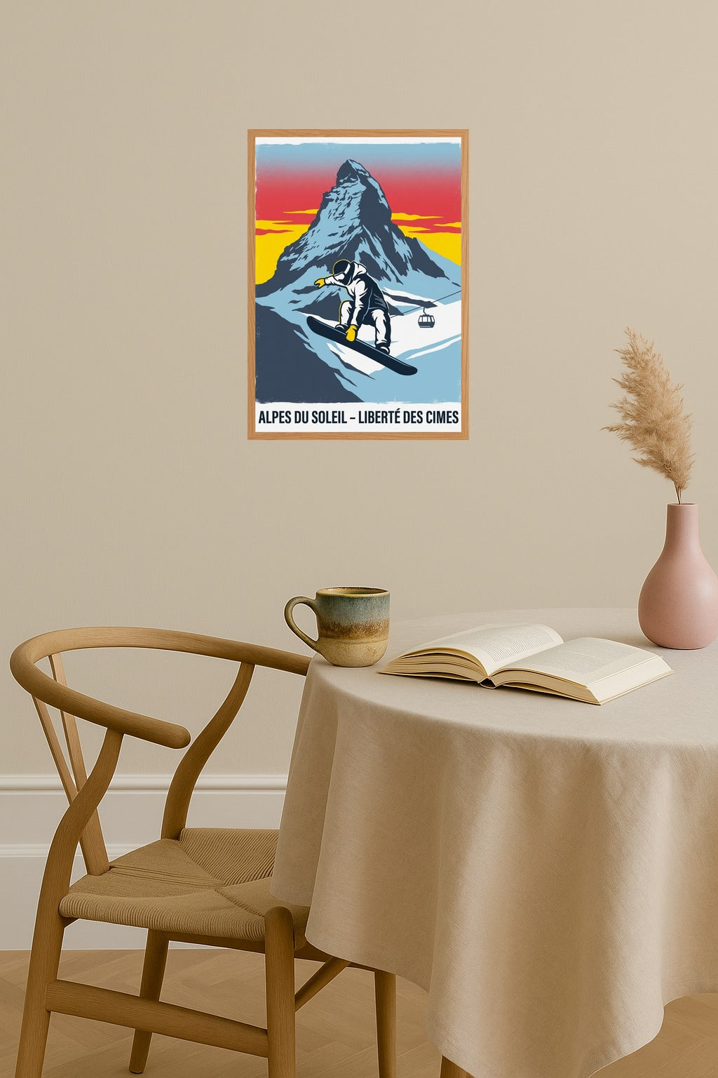 Poster mockup - Single poster in Nordic interior