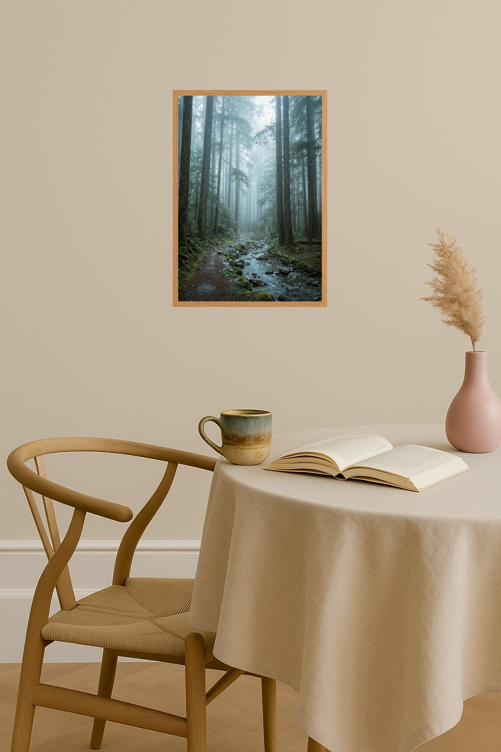 Poster mockup - Single poster in Nordic interior