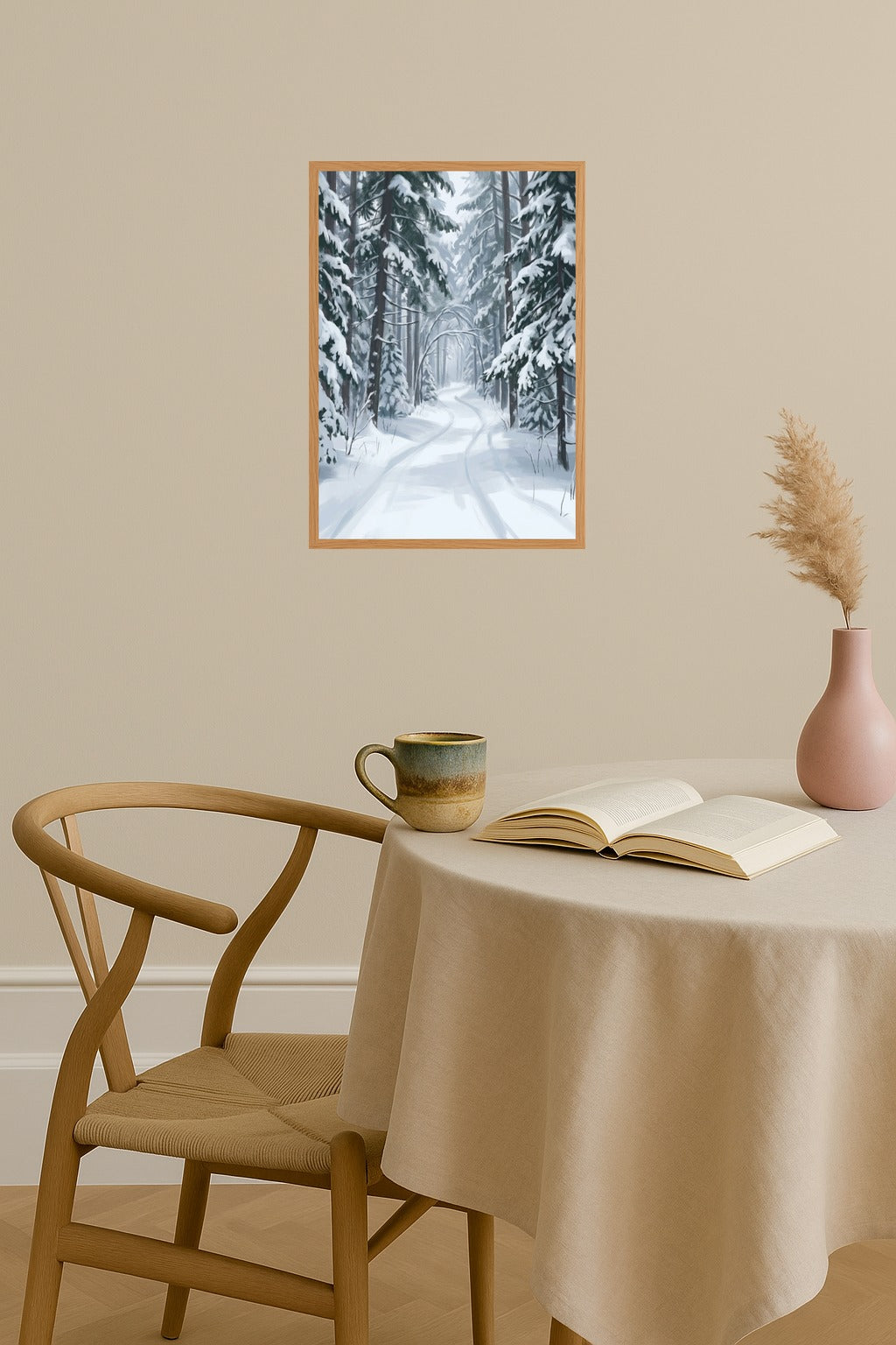 Poster mockup - Single poster in Nordic interior