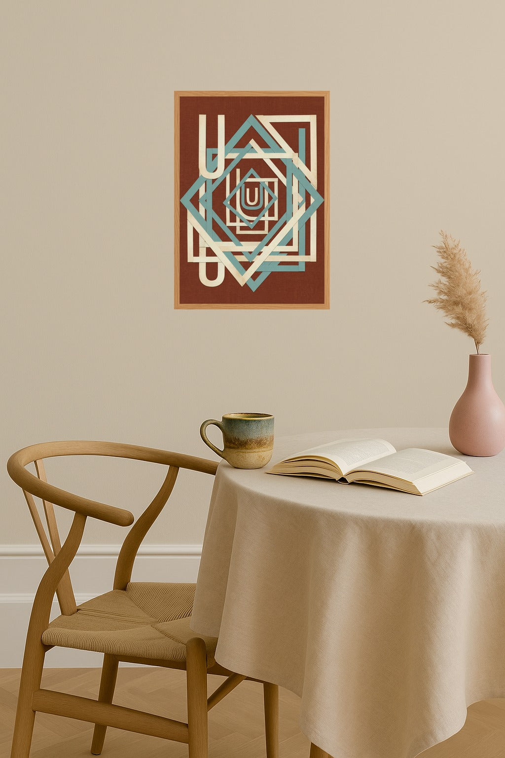 Poster mockup - Single poster in Nordic interior
