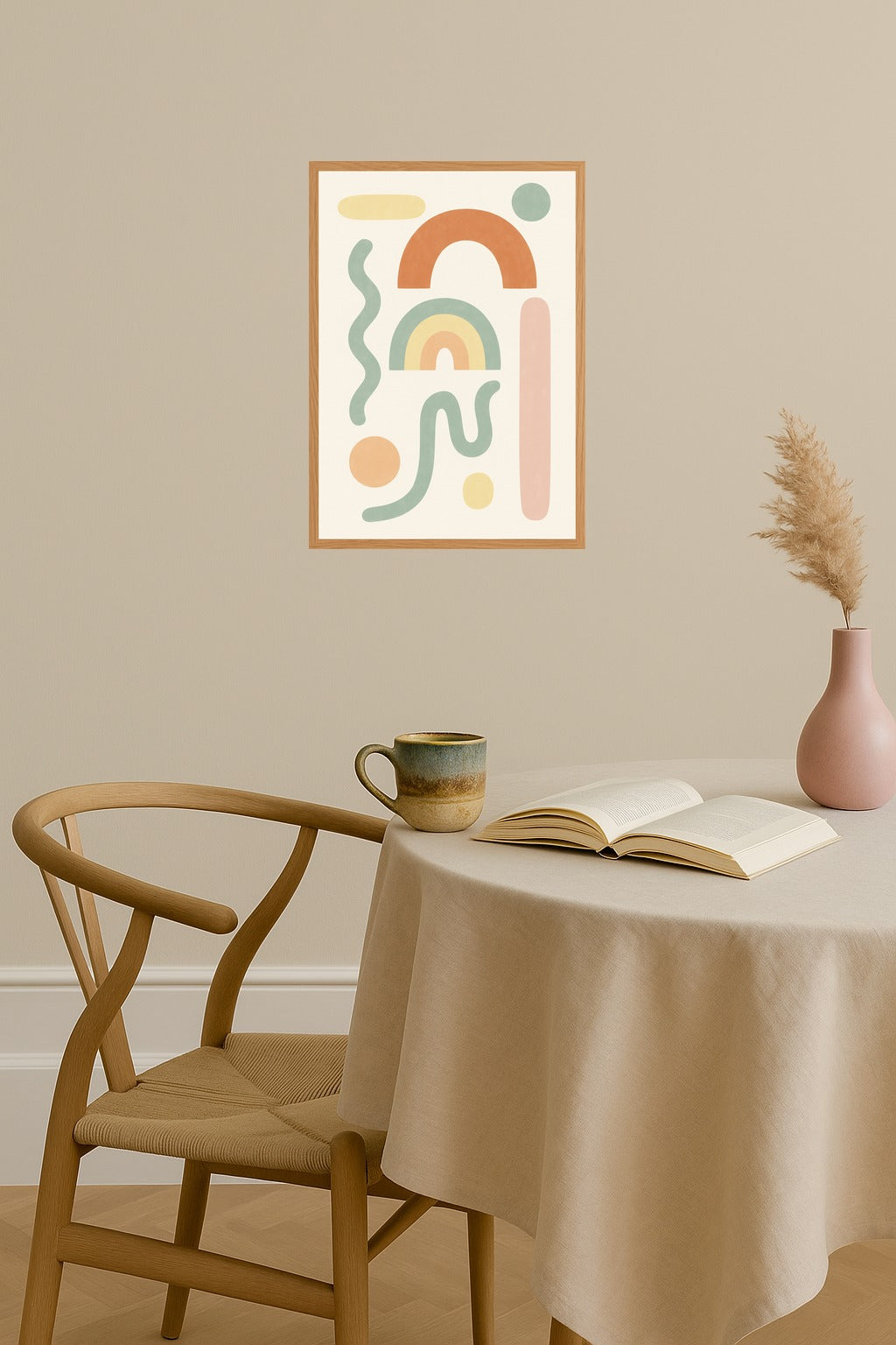 Poster mockup - Single poster in Nordic interior