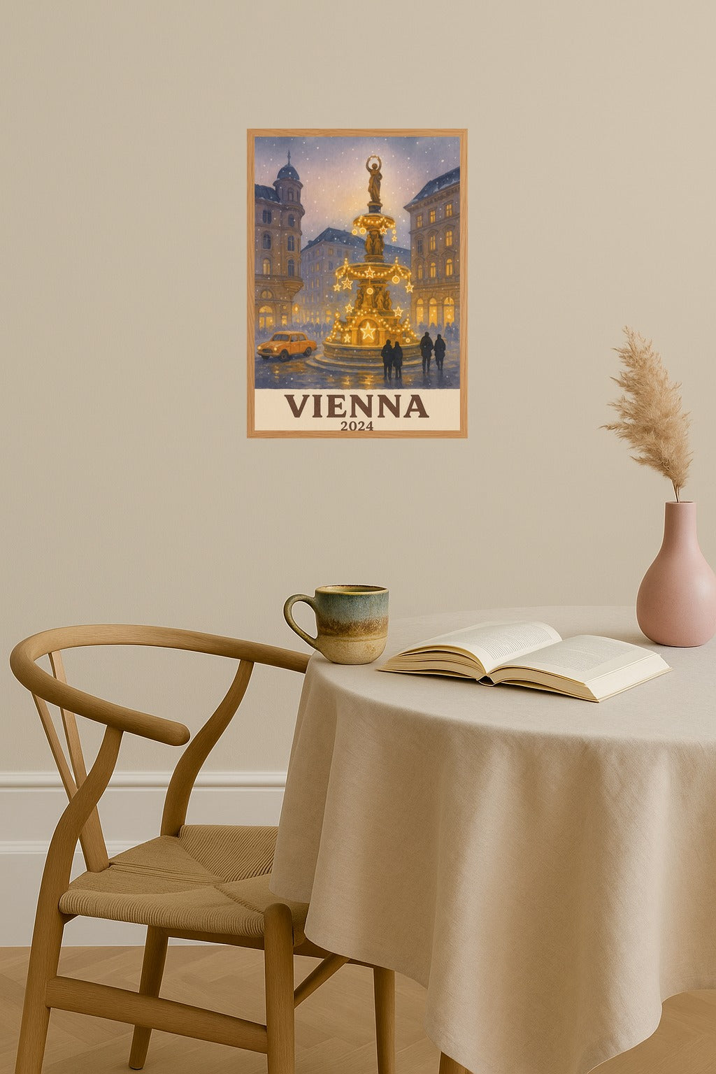Poster mockup - Single poster in Nordic interior