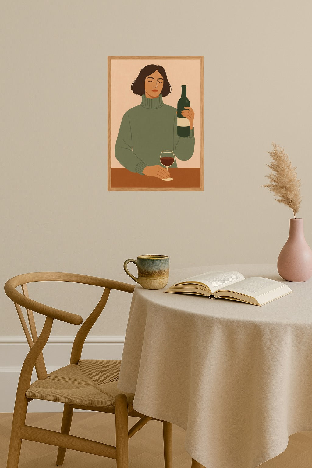 Poster mockup - Single poster in Nordic interior