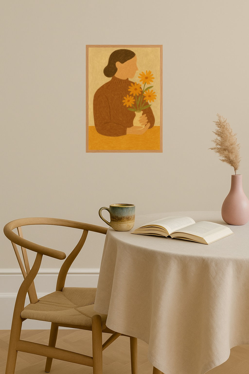 Poster mockup - Single poster in Nordic interior