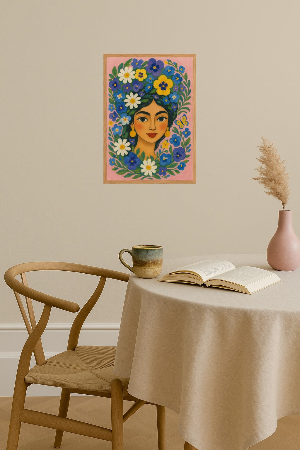 Poster mockup - Single poster in Nordic interior