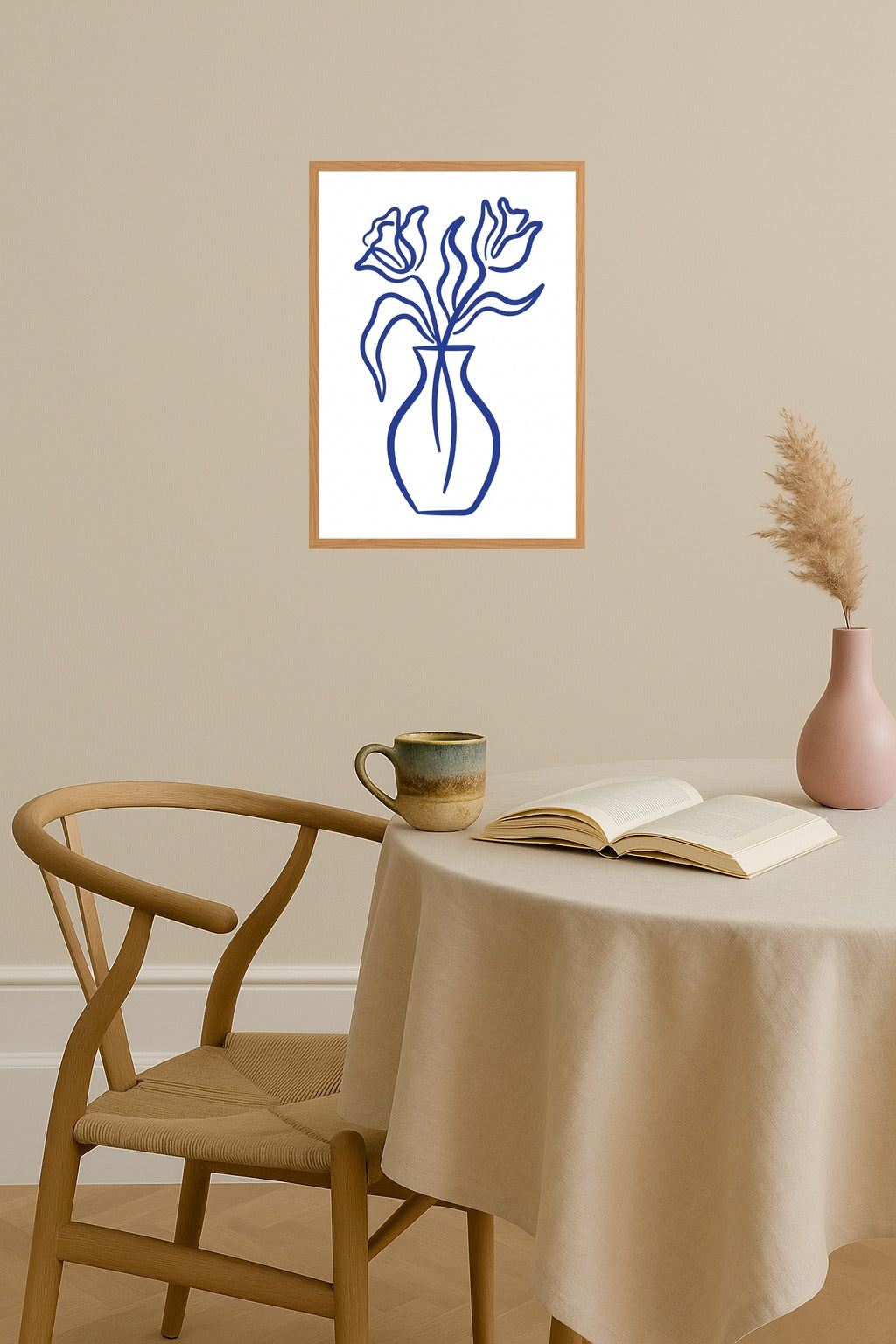 Poster mockup - Single poster in Nordic interior