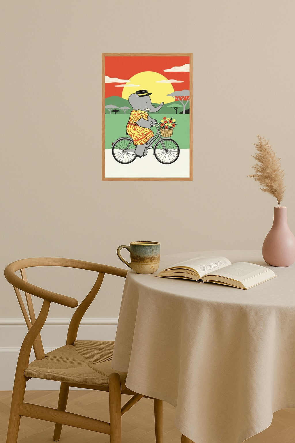 Poster mockup - Single poster in Nordic interior