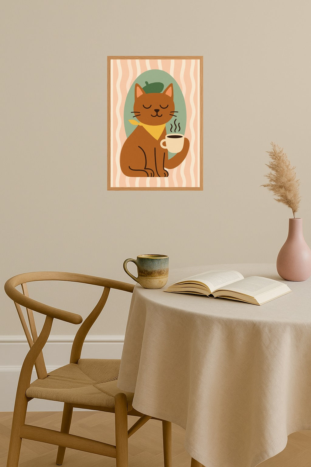 Poster mockup - Single poster in Nordic interior