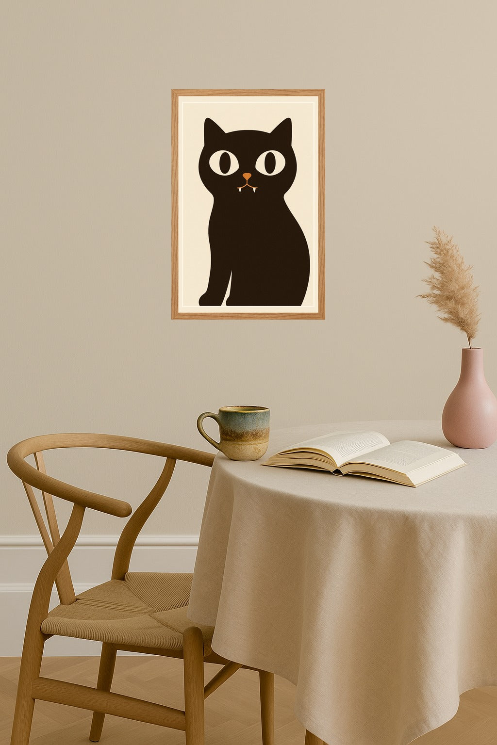 Poster mockup - Single poster in Nordic interior