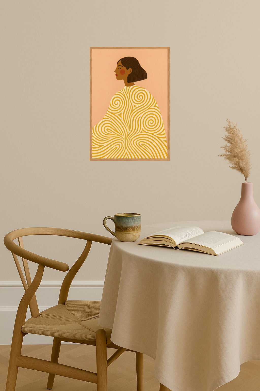 Poster mockup - Single poster in Nordic interior