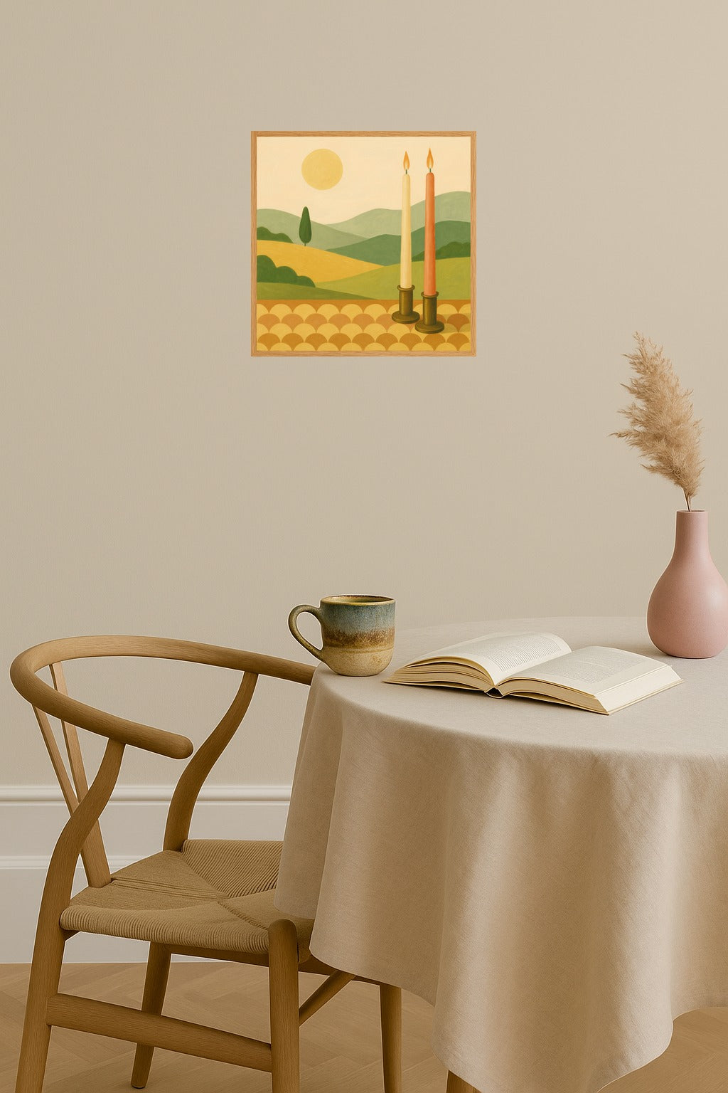 Poster mockup - Single poster in Nordic interior