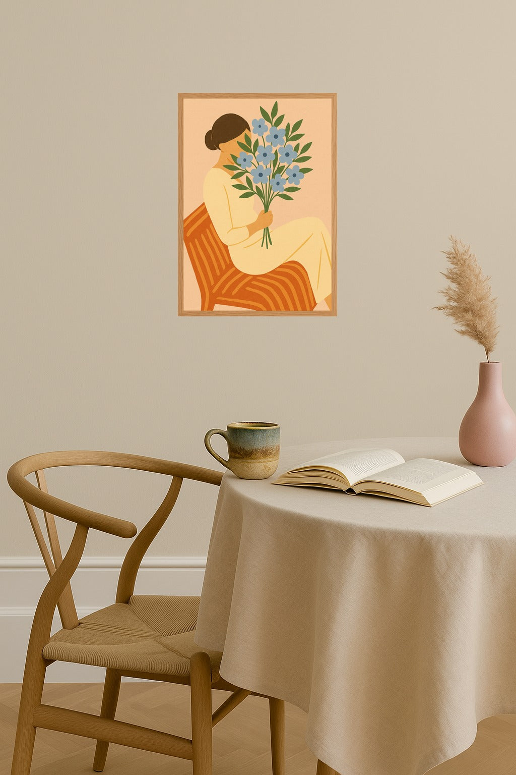 Poster mockup - Single poster in Nordic interior