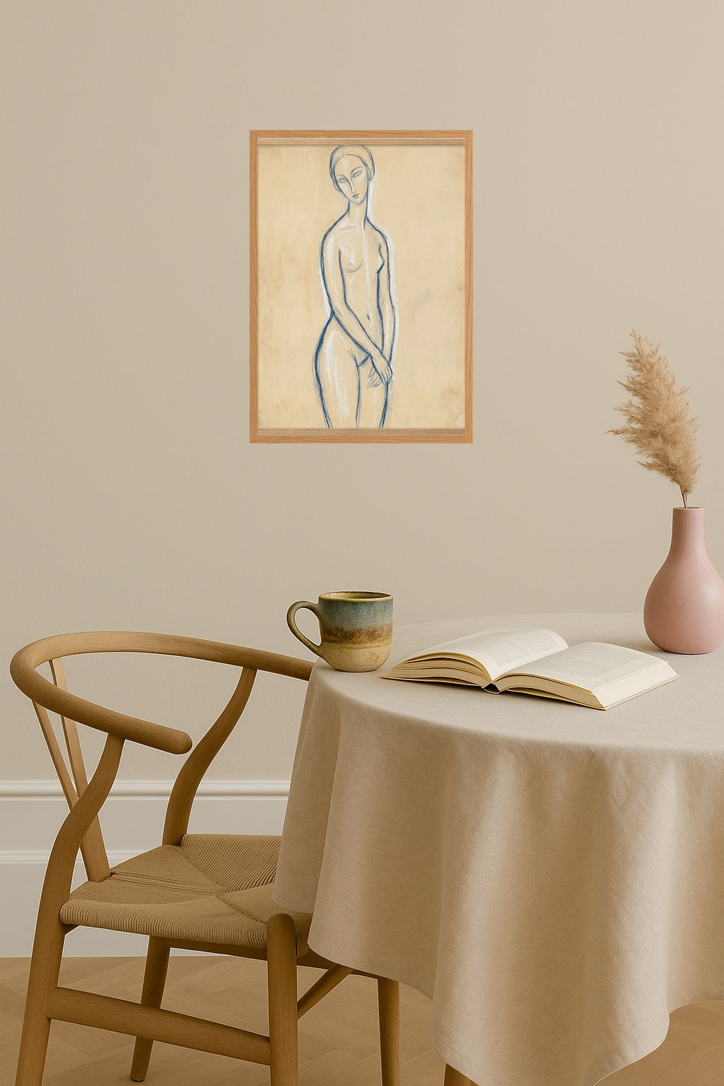 Poster mockup - Single poster in Nordic interior